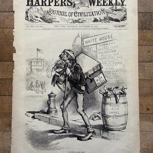 Thomas Nast, Harper's Weekly, Political Cartoon, Woodcut Engraving